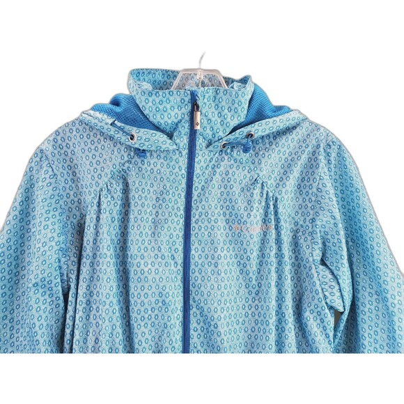 Columbia Women's Jacket Windbreaker Long Sleeve Pockets Hooded Blue Color Size S - Picture 5 of 11